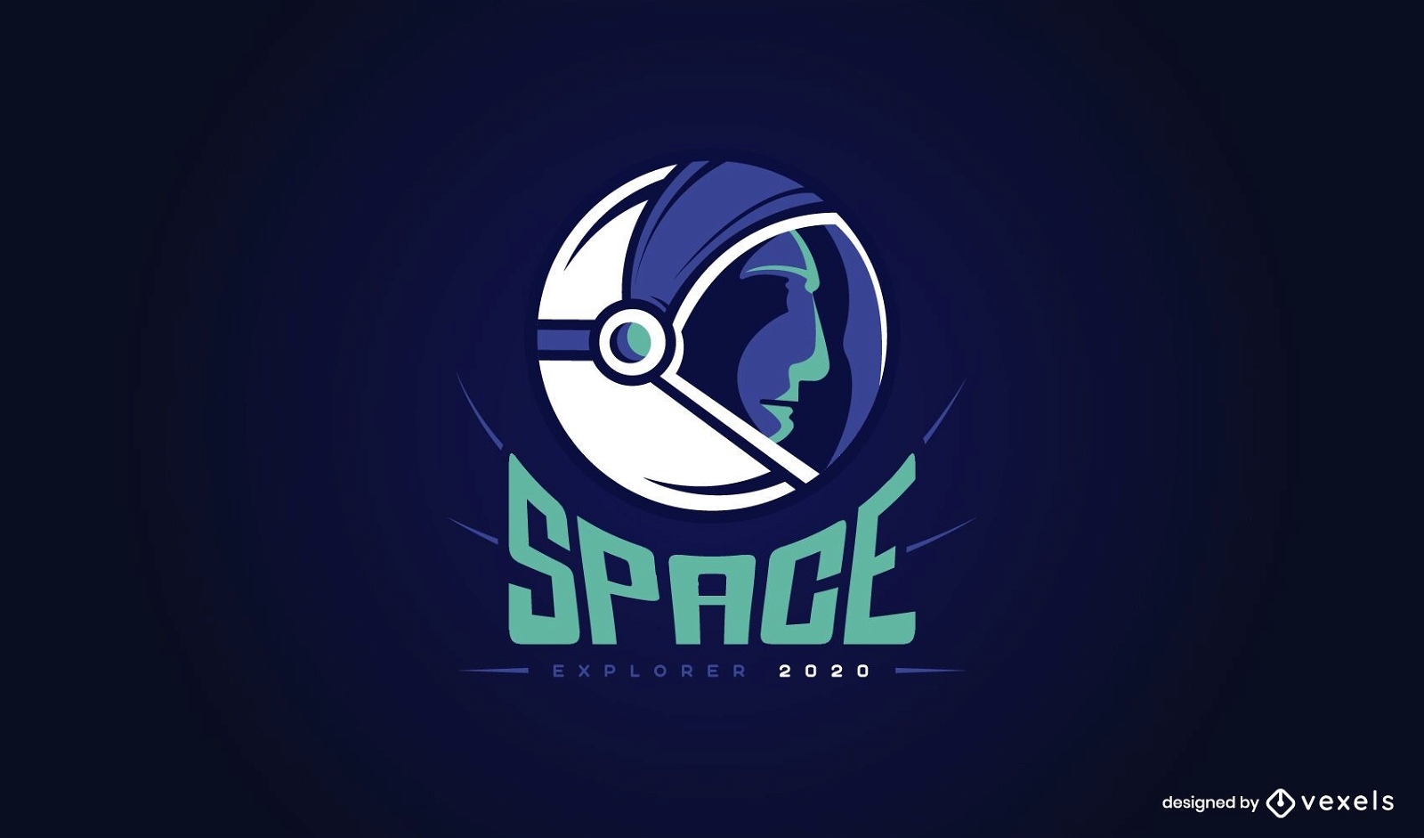 Astronaut space logo design
