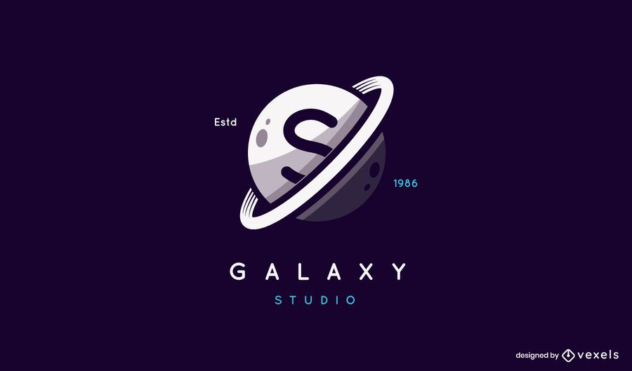 Diseño de logo de Saturno Galaxy Diseño de logo de Saturno Galaxy