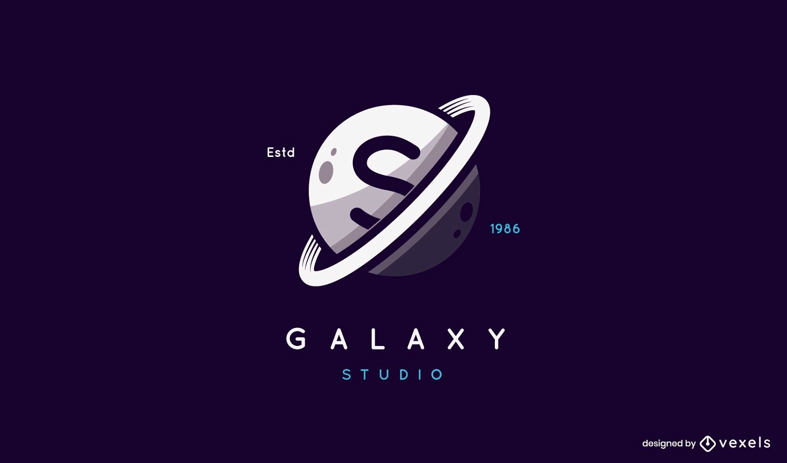 Design do logotipo da galáxia de Saturno
