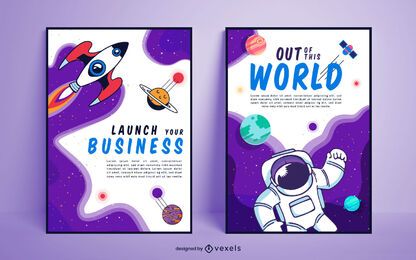 Diseño del póster del espacio exterior Diseño del póster del espacio exterior