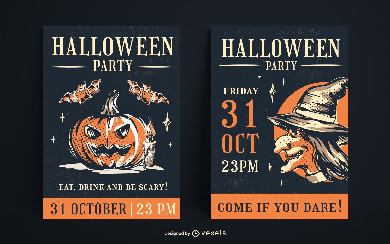 Diseño de cartel vintage de Halloween