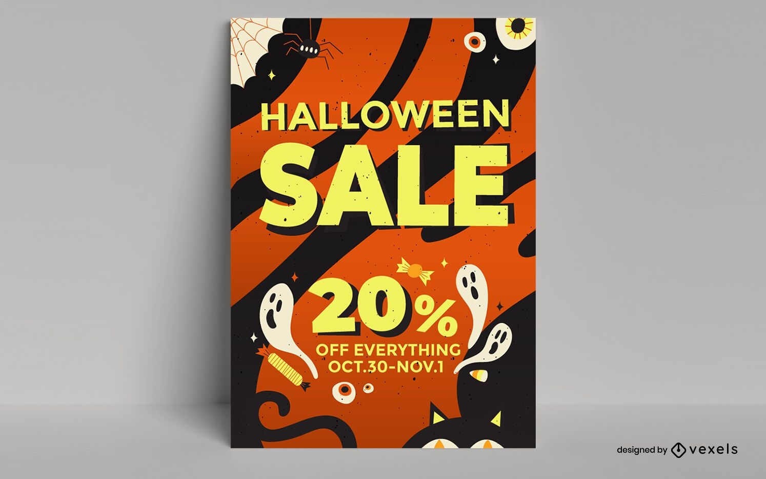 Halloween-Verkaufsplakatdesign