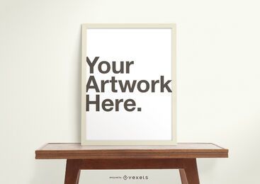 Artwork frame mockup composition
