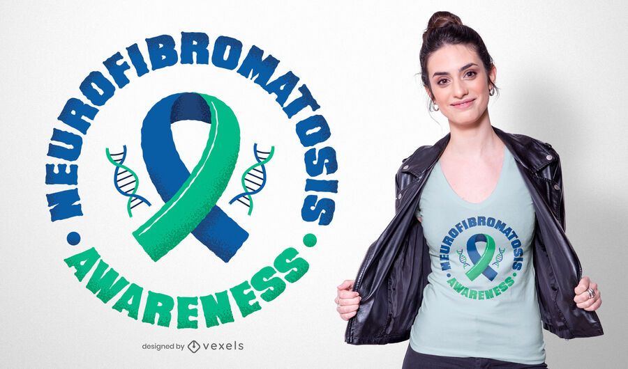 Diseño de camiseta de conciencia de neurofibromatosis Diseño de camiseta de conciencia de neurofibromatosis