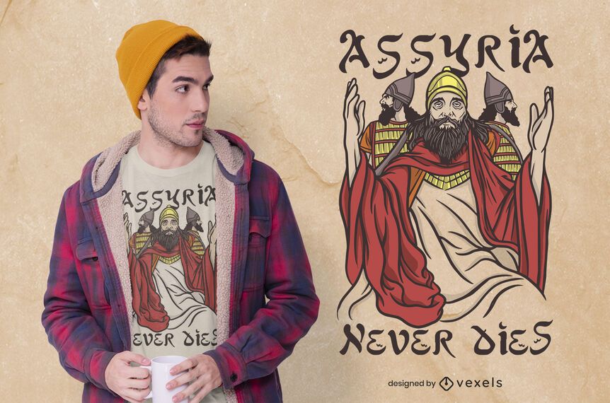 Diseño de camiseta de Asiria nunca muere Diseño de camiseta de Asiria nunca muere