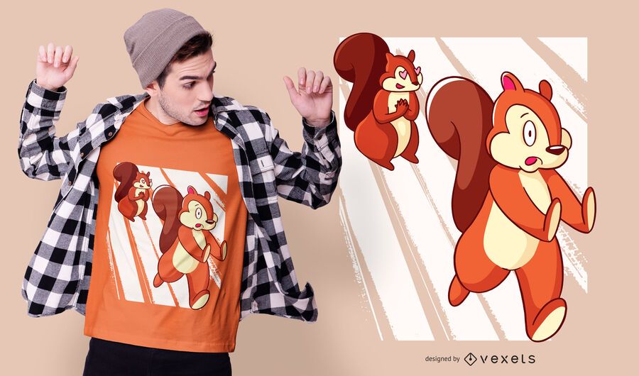 Squirrel chase t-shirt design Squirrel chase t-shirt design