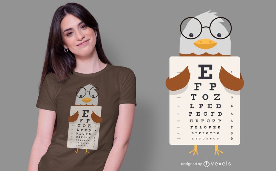 Diseño de camiseta Eagle Eye Chart Diseño de camiseta Eagle Eye Chart