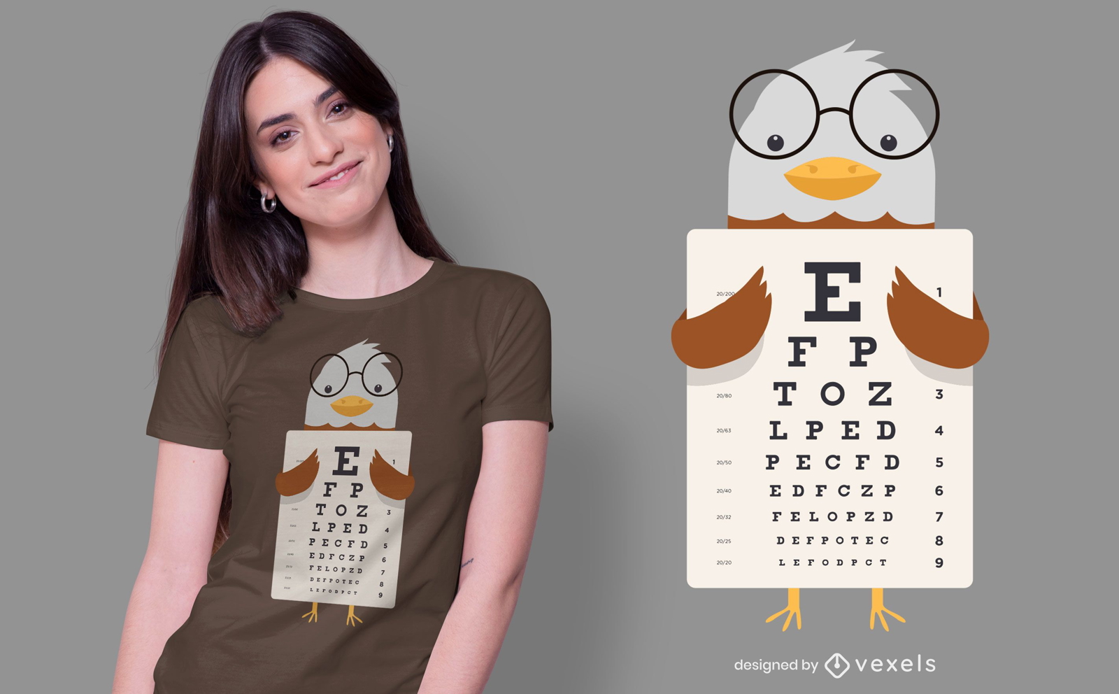 Eagle eye chart t-shirt design