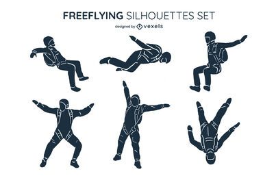 Conjunto de silueta de vuelo libre Conjunto de silueta de vuelo libre