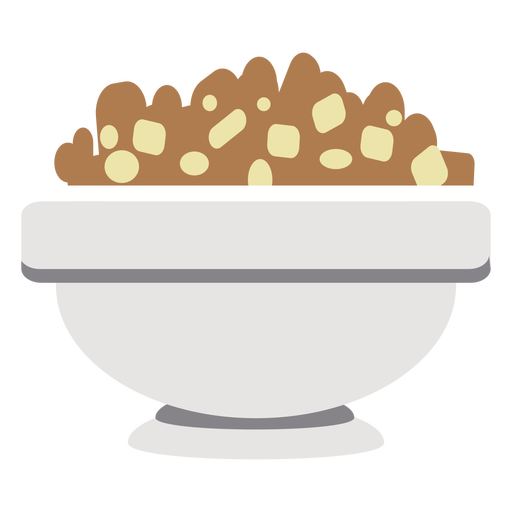 Bowl cereal flat PNG Design