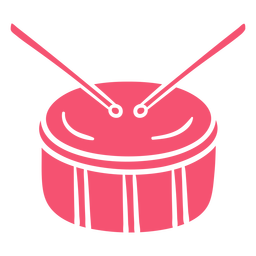 Trommelrosa Hand gezeichnet PNG-Design
