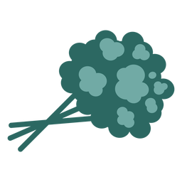 Vegetal de brócoli plano Diseño PNG