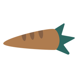 Flat carrot food PNG Design