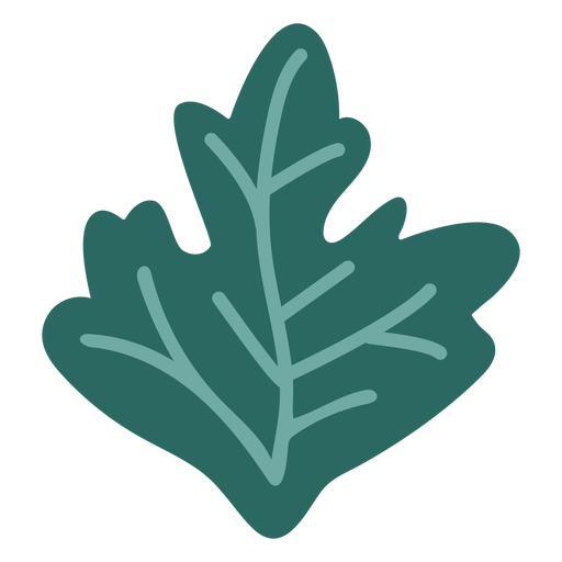 Green flat leaf PNG Design