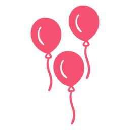 Hand drawn balloons pink PNG Design