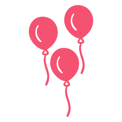 Hand drawn balloons pink PNG Design