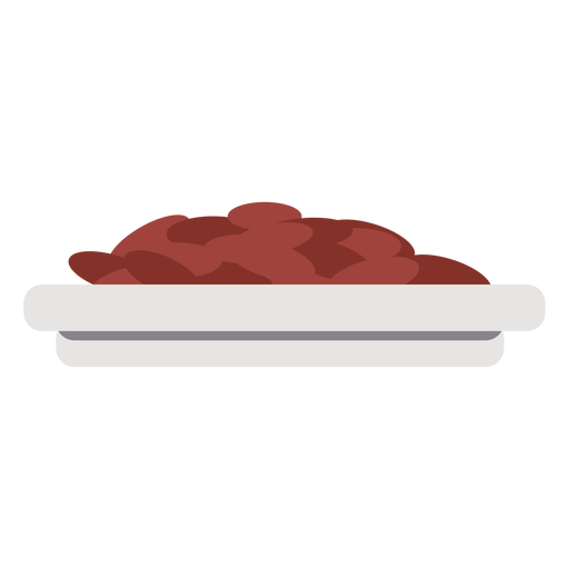 Plated food flat PNG Design