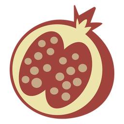 Fruta plana de romã Desenho PNG