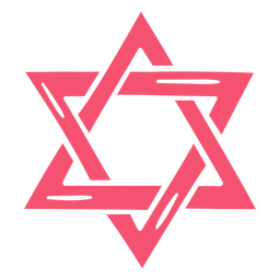 Purim star pink PNG Design