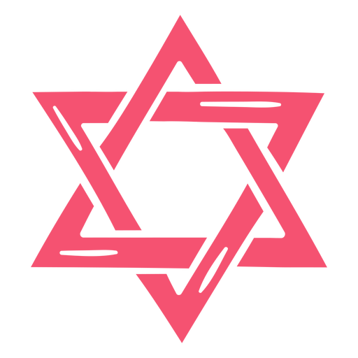 Purim star pink PNG Design