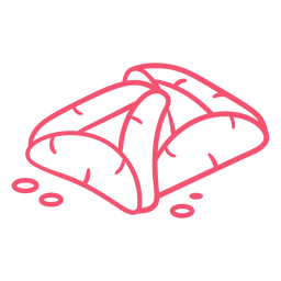 Trazo de pan torcido de Purim Diseño PNG