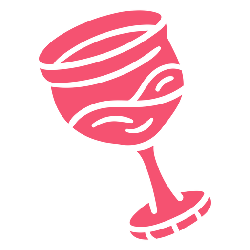 Copa de vino rosa Diseño PNG