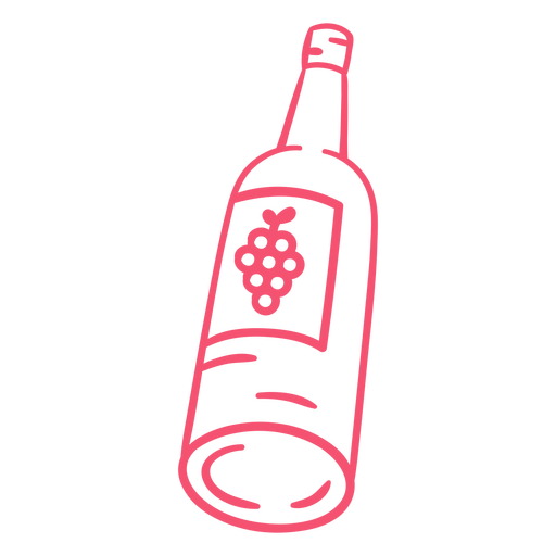 Weinschlagflasche PNG-Design