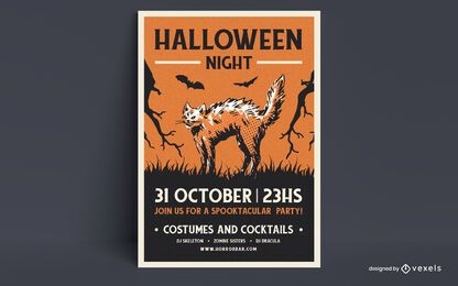 Halloween night poster design