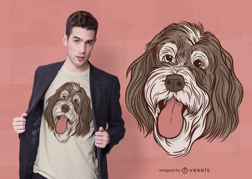 Diseño de camiseta de ilustración de Bernedoodle Diseño de camiseta de ilustración de Bernedoodle