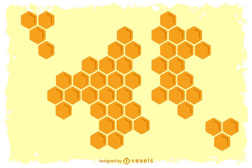 Honeycomb Yellow Background Design Honeycomb Yellow Background Design