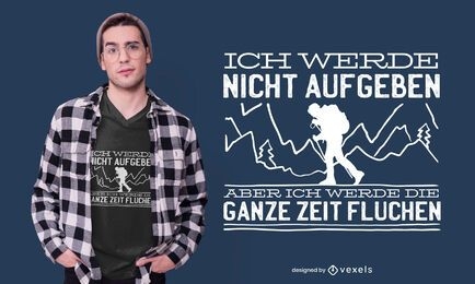 Wanderndes deutsches lustiges T-Shirt Design