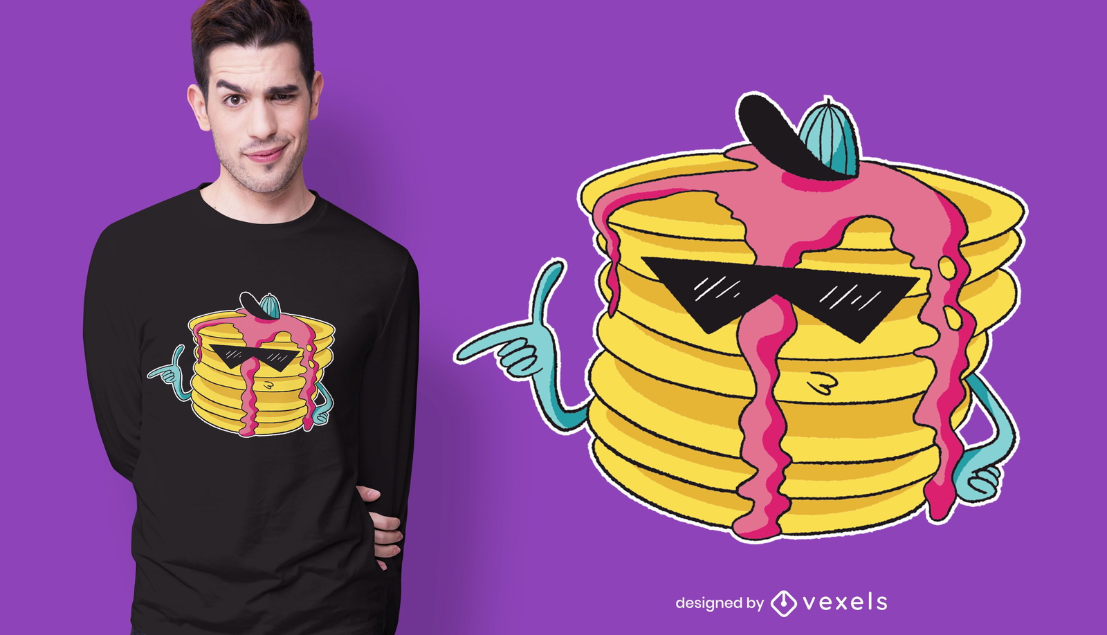 Design de t-shirt Cool Pancake