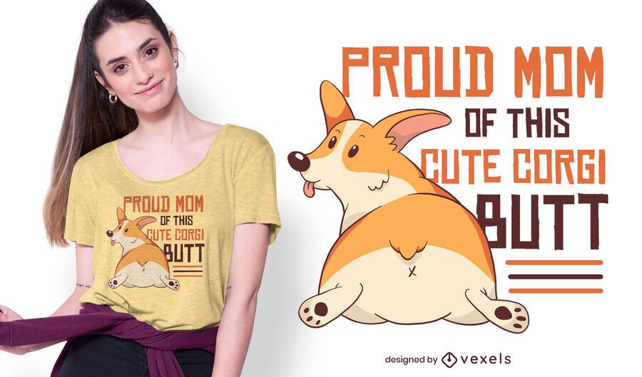 Corgi mom t-shirt design Corgi mom t-shirt design