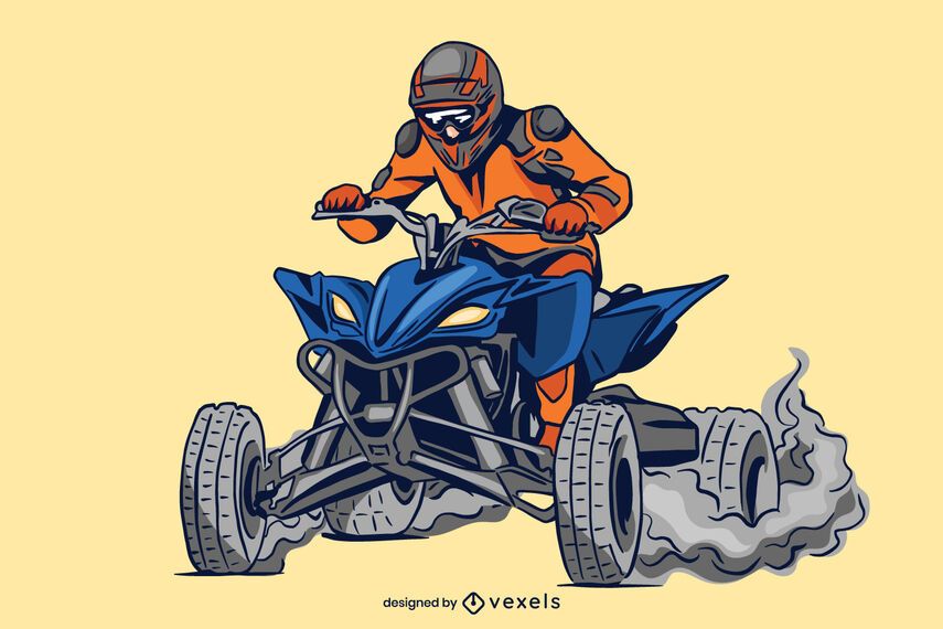 desenho de ilustração quadriciclo desenho de ilustração quadriciclo