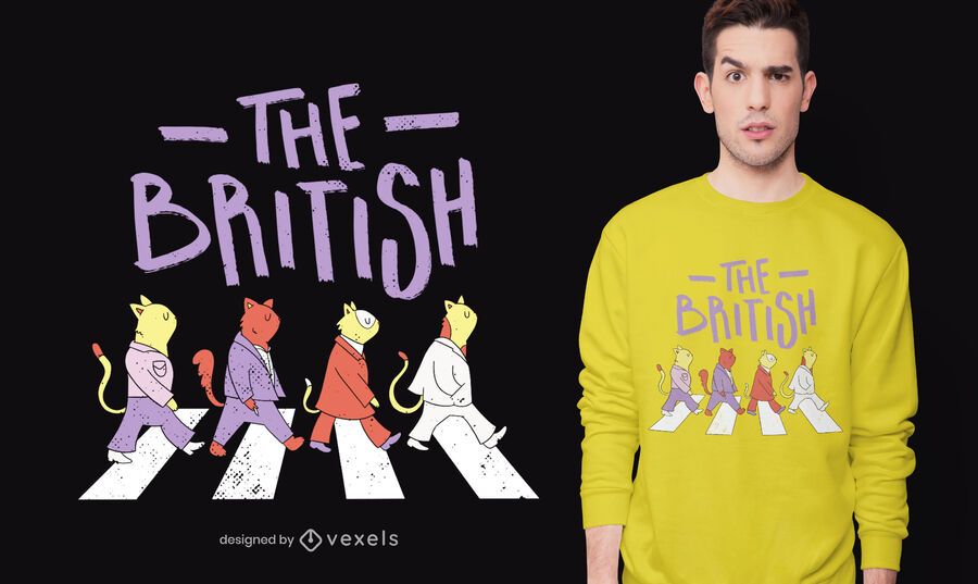 El diseño de la camiseta británica El diseño de la camiseta británica