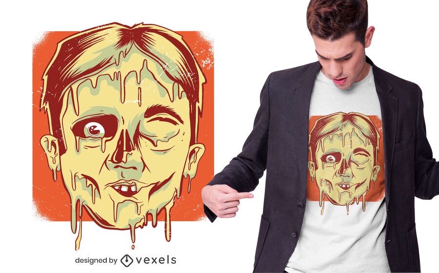 Design de t-shirt de derretimento do rosto Design de t-shirt de derretimento do rosto