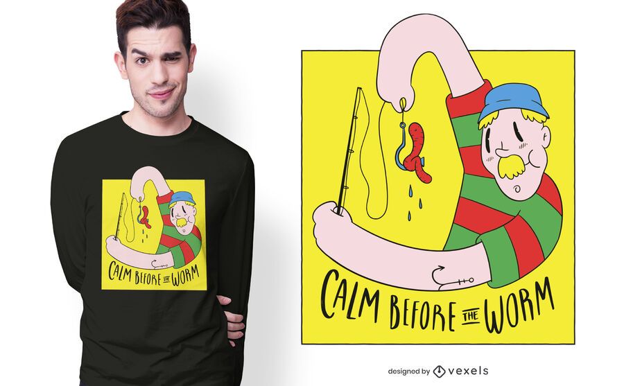 Calma antes do design do t-shirt Calma antes do design do t-shirt