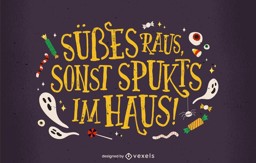 Trick or treat german lettering Trick or treat german lettering