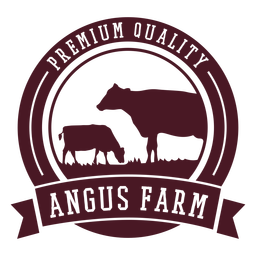 Angus farm badge PNG Design