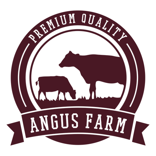 Angus Farm Abzeichen PNG-Design