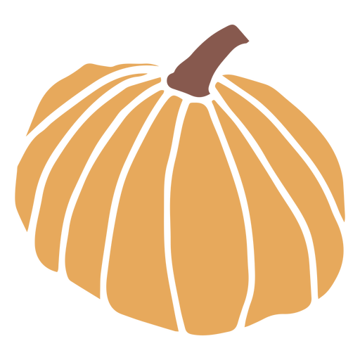 Autumn pumpkin flat PNG Design