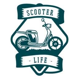 Badge Scooter Life PNG & SVG Design For T-Shirts