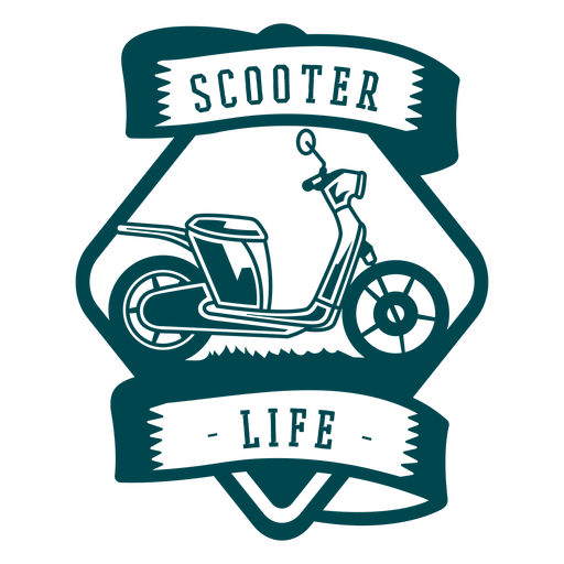 Badge scooter life PNG Design