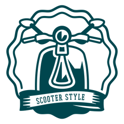 Estilo scooter insignia Diseño PNG