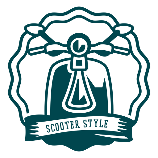 Badge scooter style PNG Design
