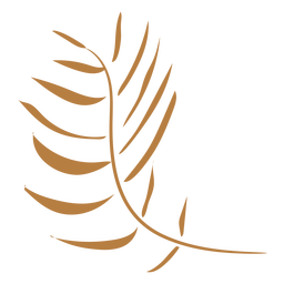 Beige branch flat PNG Design