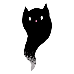 Fantasma de gato preto texturizado