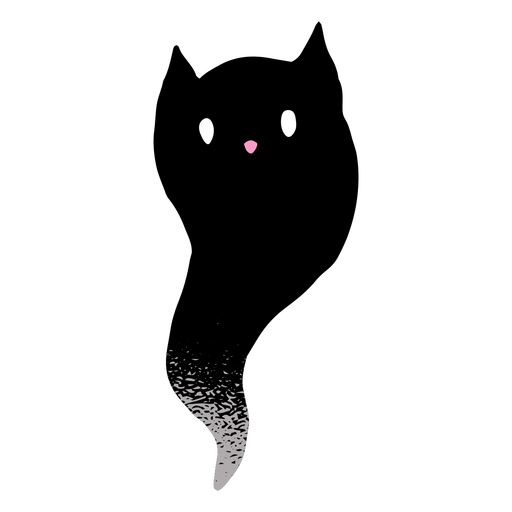 Schwarzer Katzengeist strukturiert PNG-Design
