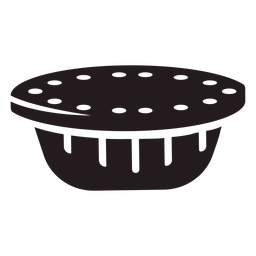 Black pie dessert PNG Design