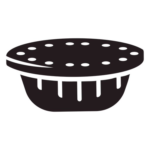 Black pie dessert PNG Design